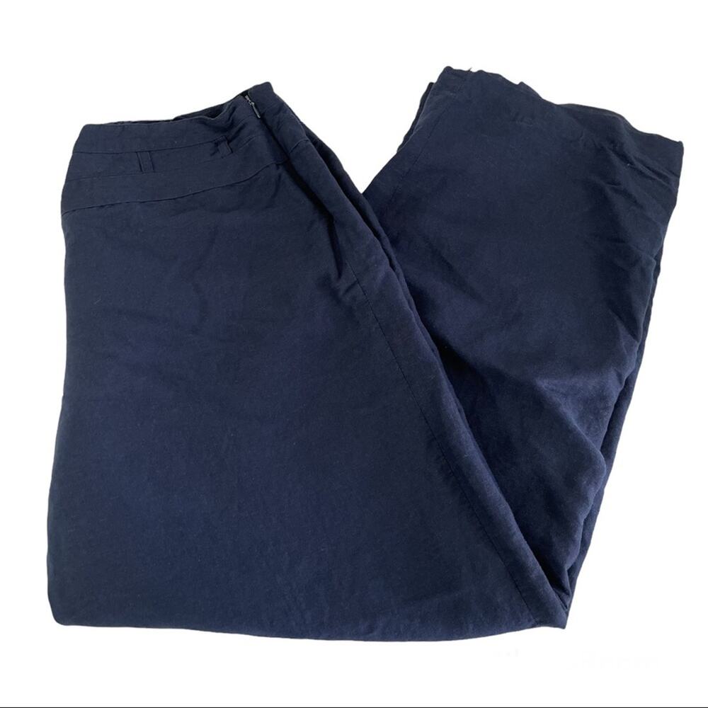 Pantology blue linen blend women's pants size 14
